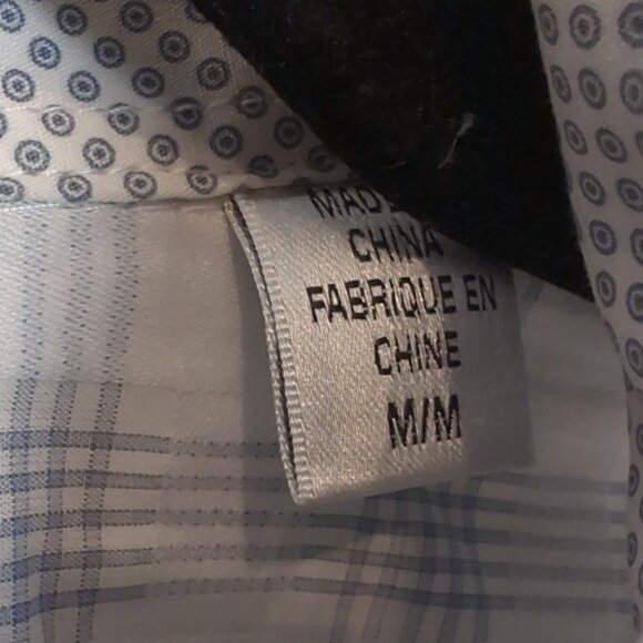 Jhane Barnes Button Down Shirt Checkered Plaid Cotton Flip Convertible Cuffs - Picture 8 of 11